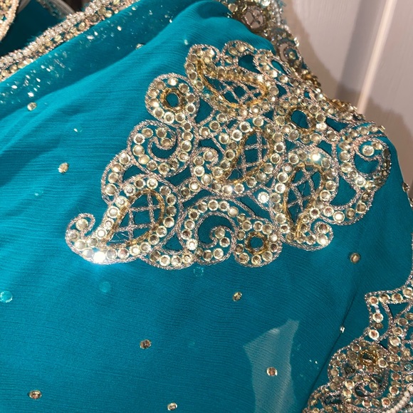 Emerald Sari -one of a kind - Picture 4 of 5